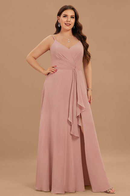 Robe Trapèze Mousseline Fendue - gallery 6