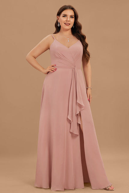 Robe Trapèze Mousseline Fendue - gallery 6