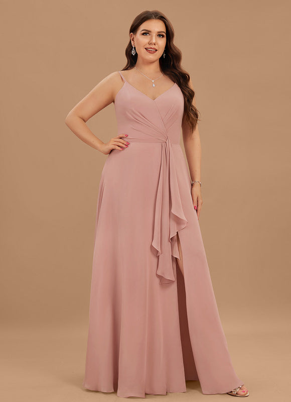 Robe Trapèze Mousseline Fendue - gallery 6