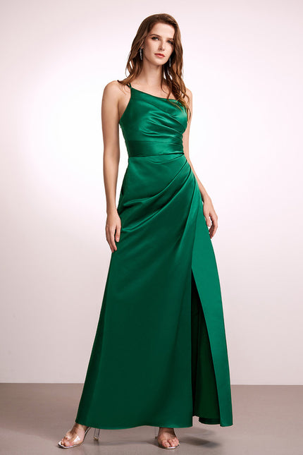 Robe Trapèze Rêve De Satin Rose - gallery 3