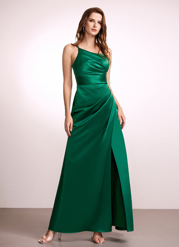 Robe Trapèze Rêve De Satin Rose - gallery 3