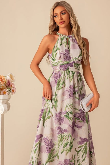 Robe Trapèze Fleurie Élégante - gallery 2