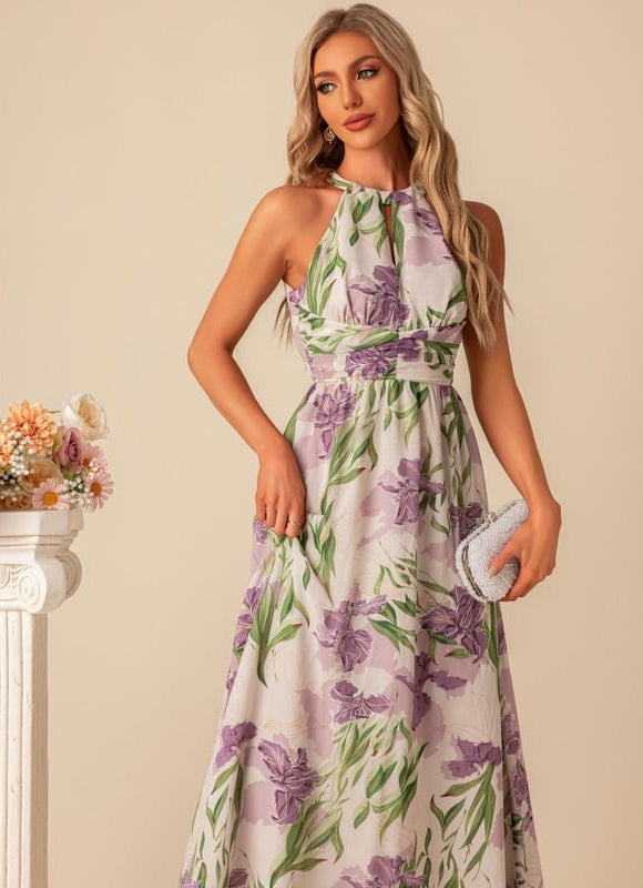 Robe Trapèze Fleurie Élégante - gallery 2