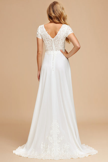 Robe Trapèze Éthérée Satinée - gallery 2