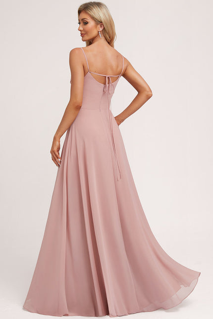 Robe Trapèze Éthérée Rose - gallery 1