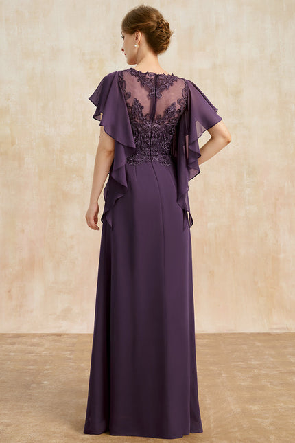 Robe Trapèze Élégante Noir Opalescent - gallery 5