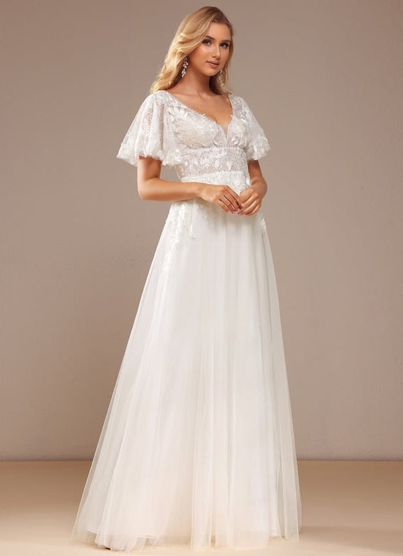 Robe Trapèze Luxe Évanescent - gallery 5