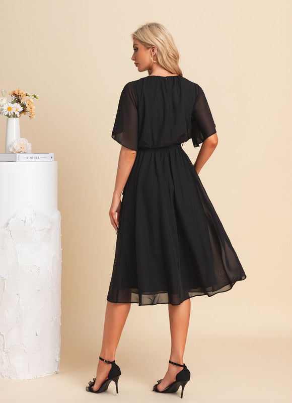 Robe Trapèze Noire Flottante - gallery 2