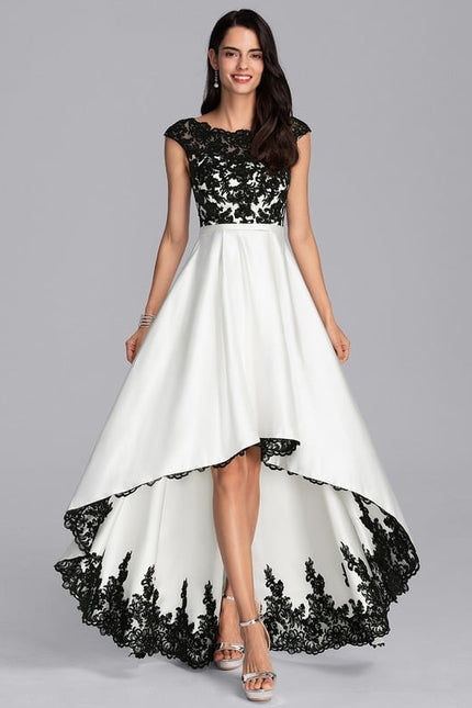 Robe Trapèze Éclat Noir Blanc