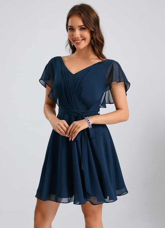 Robe Trapèze Marine Éthérée - gallery 2