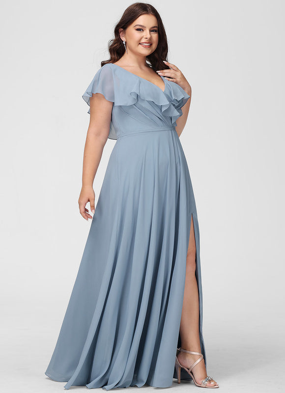 Robe Trapèze Longue Beige Élégante - gallery 7