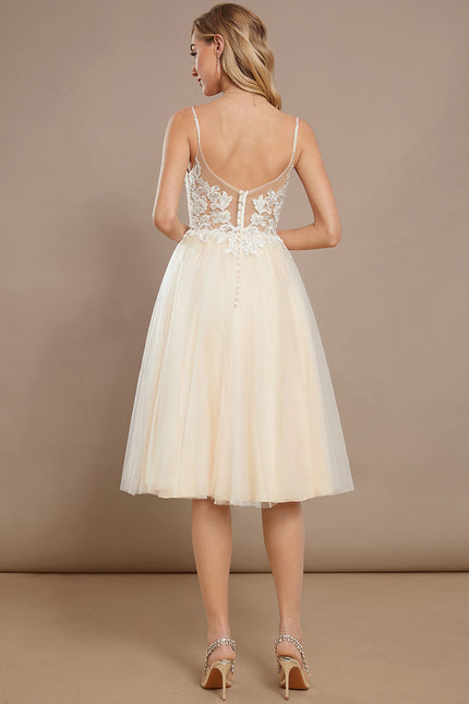 Robe Trapèze Raffinement Tulle Couture - gallery 4