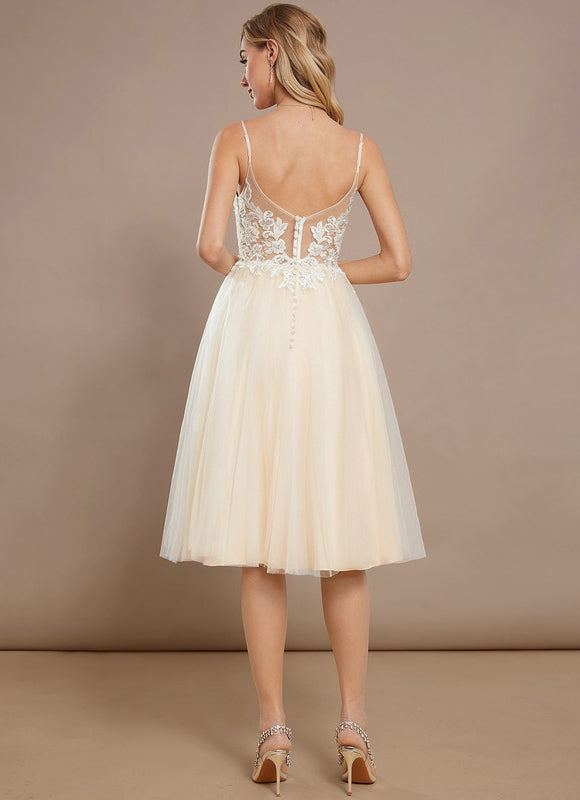 Robe Trapèze Raffinement Tulle Couture - gallery 4