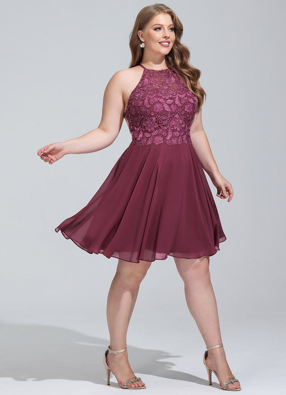 Robe Trapèze Violet Éclat - gallery 6