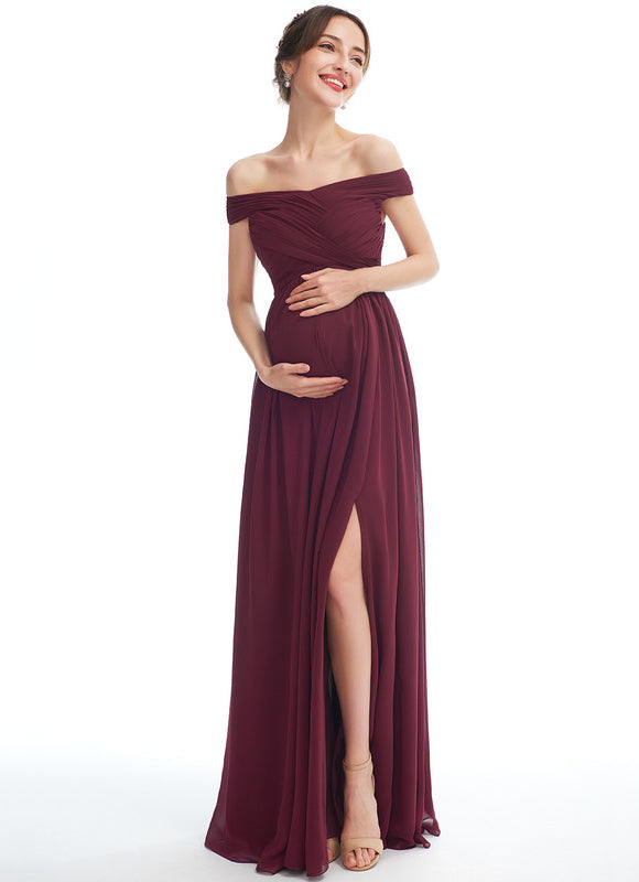 Robe Trapèze Rouge Velours Éthéré - gallery 1