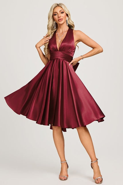 Robe Trapèze Satin Vortex - gallery 4