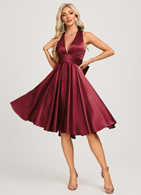 Robe Trapèze Satin Vortex - gallery 4