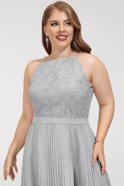 Robe Trapèze Lueur Grise Élégante - gallery 9