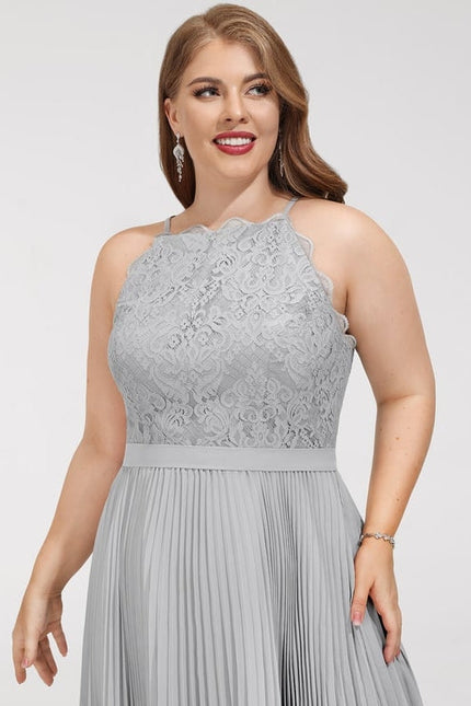 Robe Trapèze Lueur Grise Élégante - gallery 9