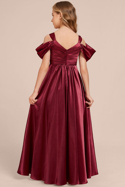 Robe Trapèze Satin Bordeaux - gallery 4