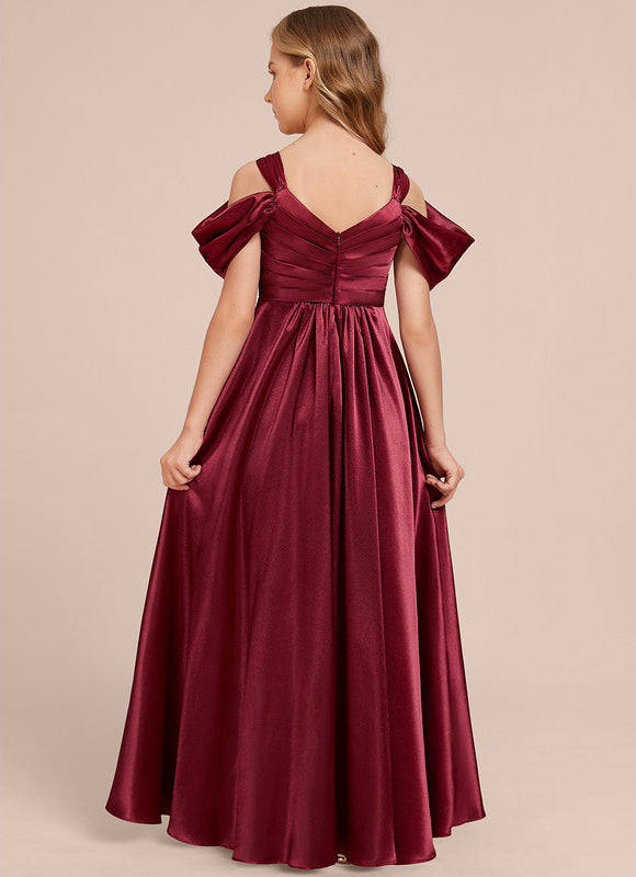 Robe Trapèze Satin Bordeaux - gallery 4