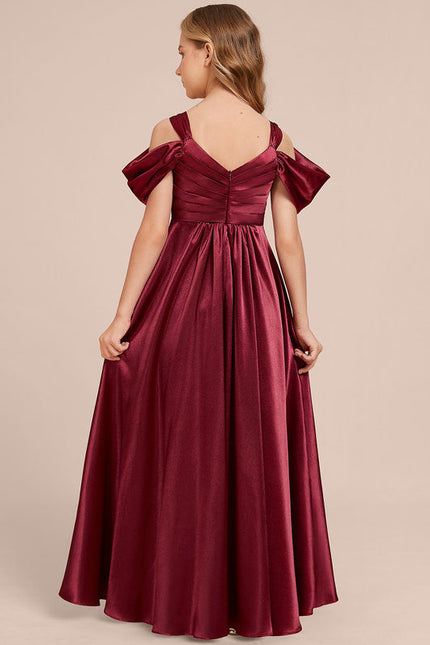 Robe Trapèze Satin Bordeaux - gallery 4