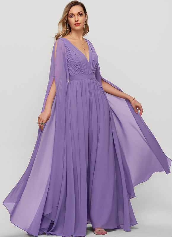 Robe Trapèze Élégante Mousseline - gallery 1