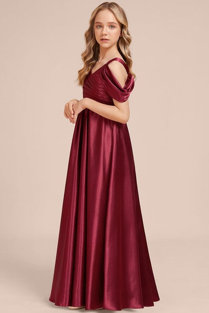 Robe Trapèze Satin Bordeaux