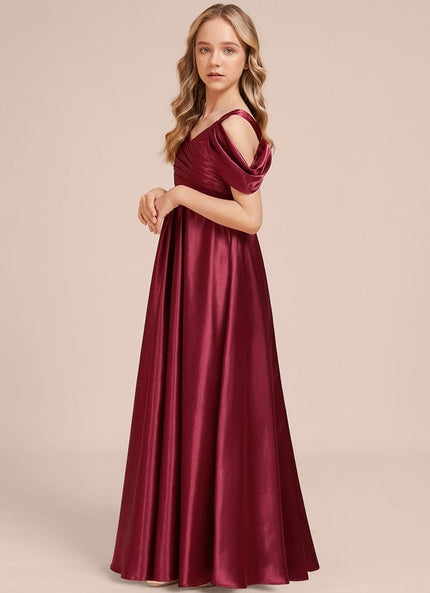 Robe Trapèze Satin Bordeaux