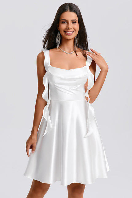Robe Trapèze Éclat De Satin - gallery 2