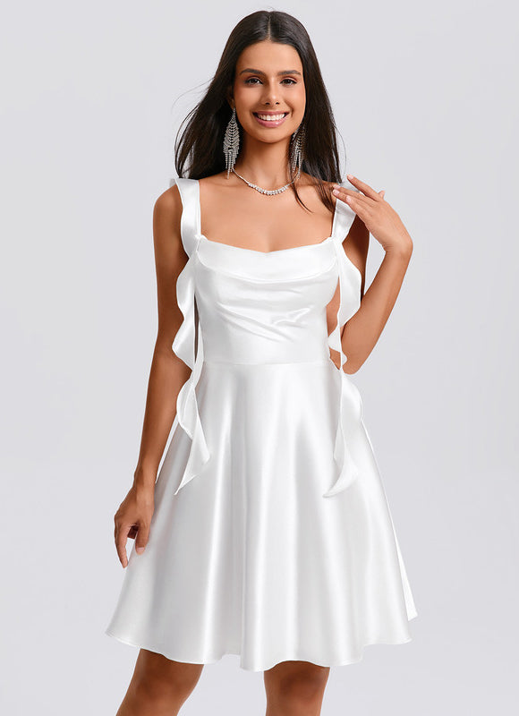 Robe Trapèze Éclat De Satin - gallery 2