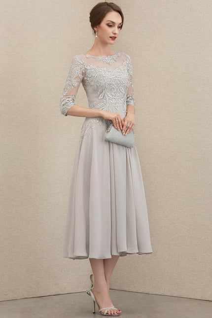 Robe Trapèze Gris Lumineux Élégance