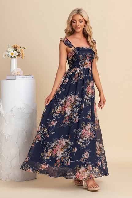 Robe Trapèze Nuit Florale Évasée - gallery 3