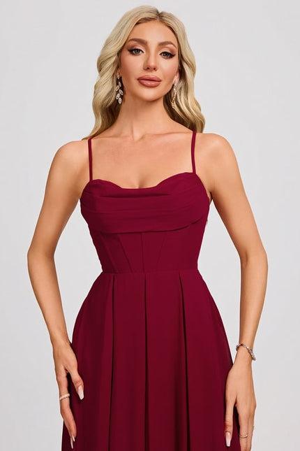 Robe Trapèze Élégance Cerise - gallery 3