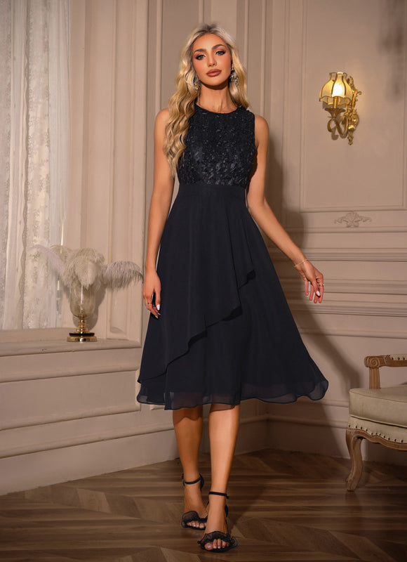 Robe Trapeze Rose Poudré - gallery 4