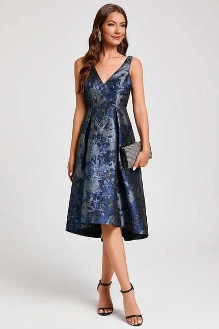 Robe Trapèze Nuit Fleurie - gallery 2