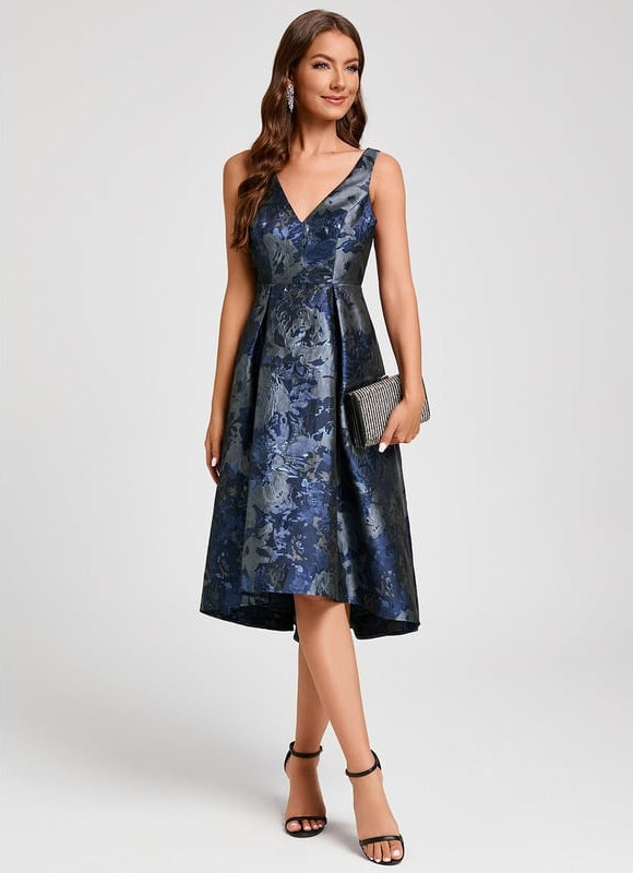 Robe Trapèze Nuit Fleurie - gallery 2