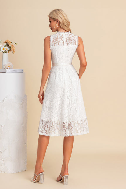 Robe Trapèze Dentelle Midi - gallery 2