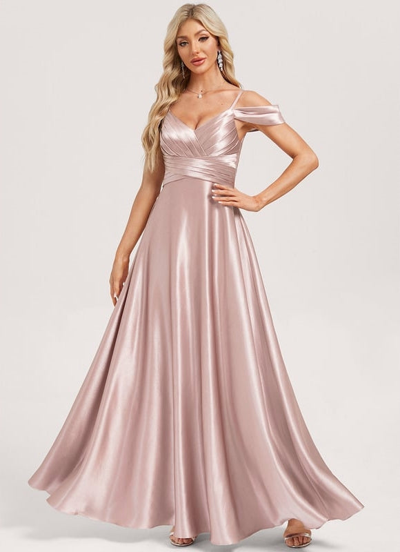 Robe Trapèze Satinée Cascade - gallery 2