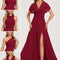 Robe Trapèze Fluide Bordeaux