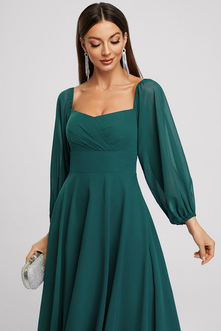 Robe Trapèze Émeraude Aérienne - gallery 3