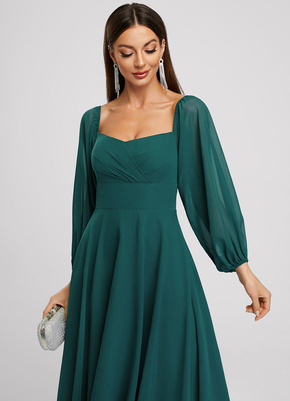 Robe Trapèze Émeraude Aérienne - gallery 3