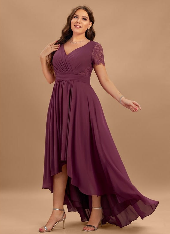 Robe Trapèze Vaporeuse Prunelle - gallery 6