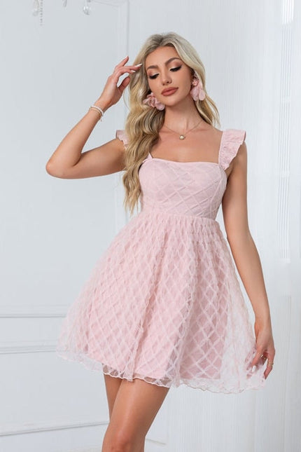 Robe Trapèze Tulle Poudré