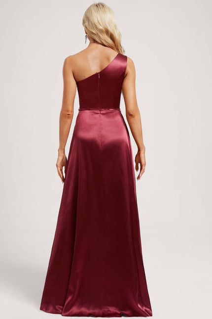 Robe Trapèze Satin Céleste - gallery 4