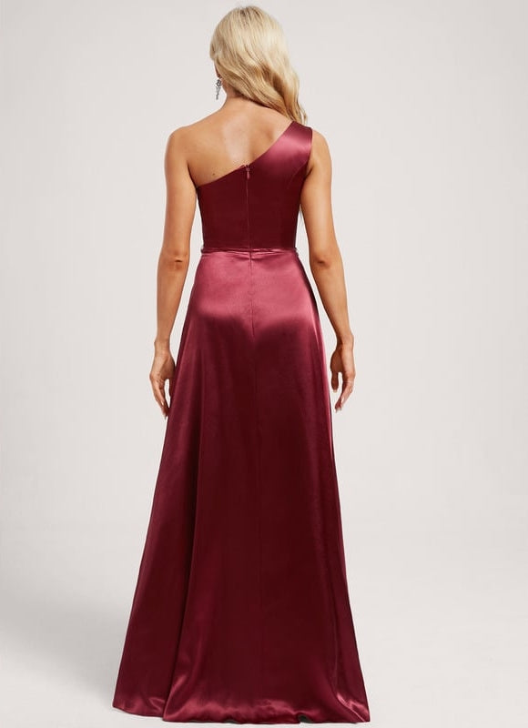 Robe Trapèze Satin Céleste - gallery 4