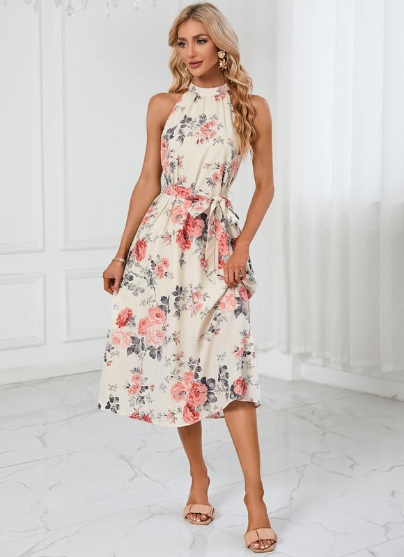 Robe Trapèze Élégance Tropicale - gallery 2