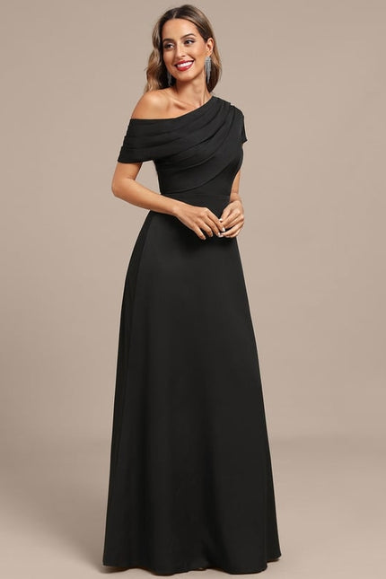 Robe Trapèze Noire Élégante - gallery 5