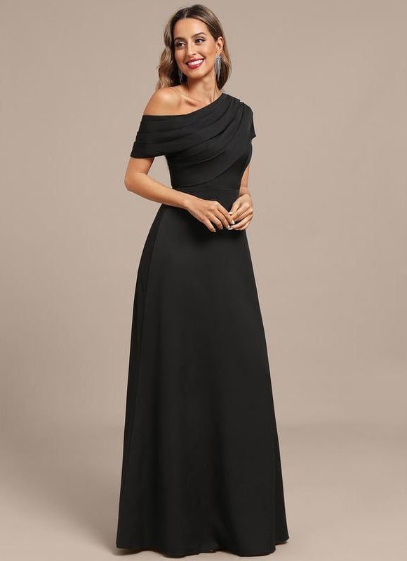 Robe Trapèze Noire Élégante - gallery 5