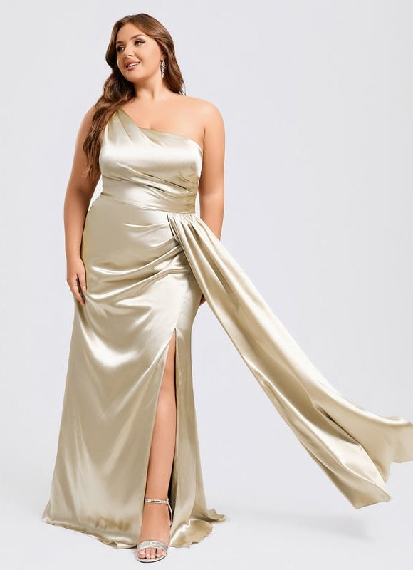 Robe Trapèze Bleu Satiné Élégant - gallery 8
